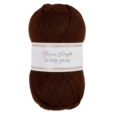 Image of Utopia Crafts Super Aran Knitting and Crochet Yarn 100g (Espresso Glow)