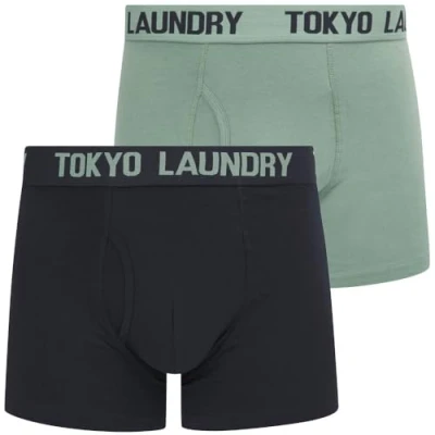 Image of Tokyo Laundry Men&#039;s Hillside 2 Pack Stretch Cotton Boxer Shorts