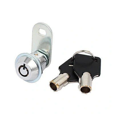 Image of Sourcingmap Drawer Cabinet Metal Cylinder Security Cam Lock Silver Tone 18mm Dia w 2 Keys