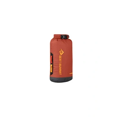Image of Sea to Summit Big River Dry Bag S 8L Waterproof Roll Top Resistant Fabric Grab Handles, Lash Point &amp; D Ring For Kayaking Motorcycle Touring 19.3 x 16.5 37.4cm Picante Red 160g