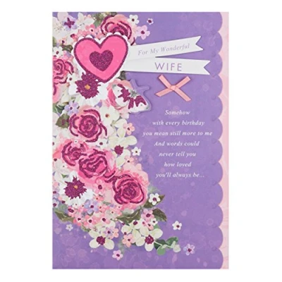 Image of Hallmark Wife Birthday Card &#039;Proud&#039; Medium [Old Model]