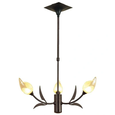 Image of Holland Telescopic Pendant 3 Light G9, Brown/Black Oxide