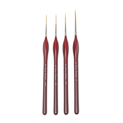 Image of Studio 22 Triangular Grip Handle Model Painting Detail Rigger Brush Set of 4