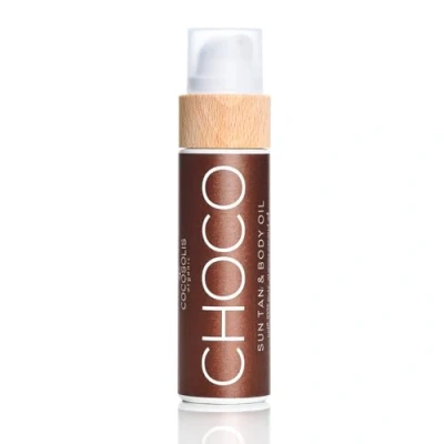 Image of COCOSOLIS CHOCO tanning accelerator organic oil with vitamin E &amp; chocolate scent for a quick, intensive tan enhancer deep nourishing bed (110)