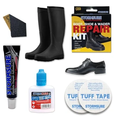 Image of Black Boot and Shoe Repair + 30ml Stormcure Accelerator Fast, Strong Repairs