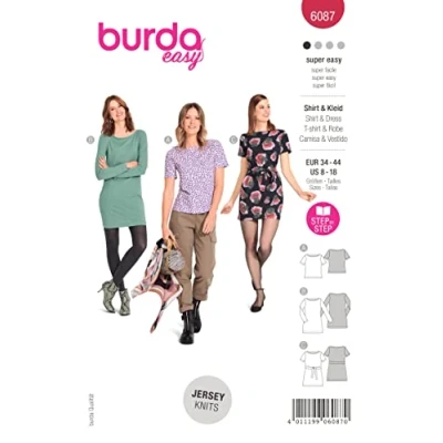 Image of Dress, Burda 6087 34 44