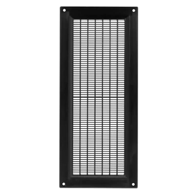 Image of Black Air Vent Grille 300mm x 130mm Flat Louvre Duct Ventilation Cover.