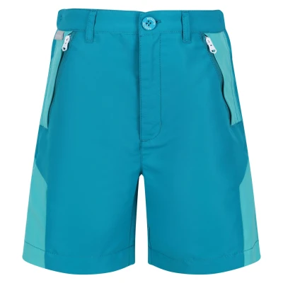 Image of Regatta Childrens Unisex Childrens/Kids Sorcer II Mountain Shorts (Enamel/Turquoise) Multicolour Size 7 8Y