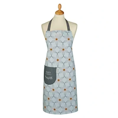 Image of Cooksmart British Designed Kitchen Aprons For Women 100% Cotton Apron With Pockets Modern Cooking Suitable All Types Of Kitchens
