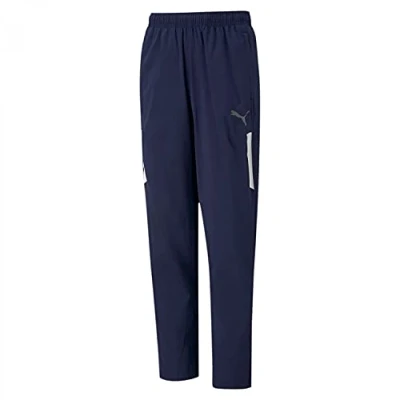 Image of puma Teamliga Sideline Tracksuit bottoms for kids, Size: 6y (5 6y), Peacoat black pumawhite