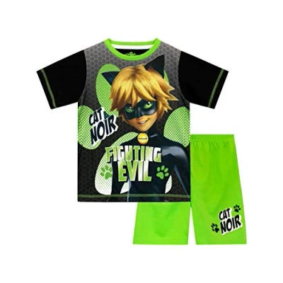 Image of Miraculous Boys Cat Noir Pyjamas Green Age 4 to 5 Years