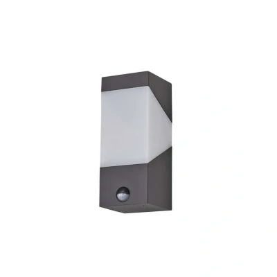 Image of Lucande Kiran outdoor wall light, sensor, anthracite, 24.3 cm