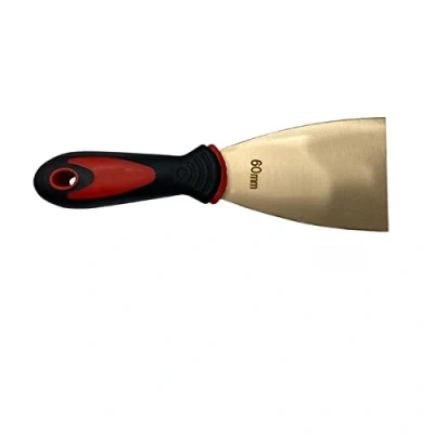 Image of Wall Scraper Putty Knife Copper Knife, Flexible Blade for Drywall, Putty, Decals, Wallpaper, Baking, Spackling, Patching and Painting,100mm (Size : 60mm)