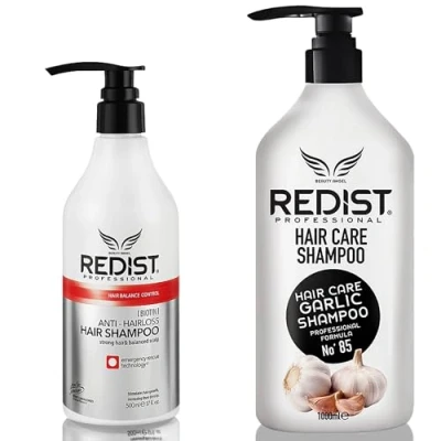 Image of Redist Garlic Hair Shampoo 1000ml &amp; Anti Loss 500ml Prevents Loss, Strengthens and Nourishes For Dry Damaged Effective Against Harmful Microorganisms on the Scalp
