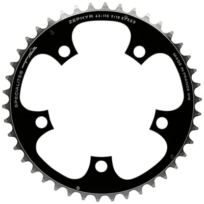 Image of Spécialités TA Zephyr Compact 5 Arm 110pcd 9/10 Speed Chainring, Middle 38t, Black