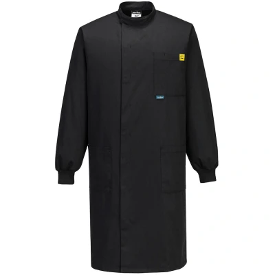 Image of Portwest Anti Static ESD Howie Coat Black Small