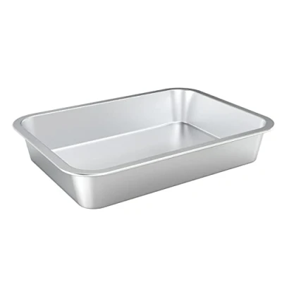 Image of Onlyfire Non Stick Deep Roasting Tray, Stainless Steel Tin for Chicken/Turkey/Poultry/Vegetables (15.6 x 11.6 2.7 inch)