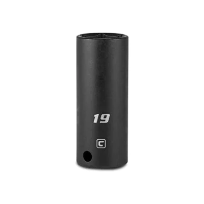 Image of Capri Tools 19 mm Deep Impact Socket, 3/8 Inch Drive, 6 Point, Metric