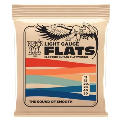 Image of Ernie Ball Light Flatwound Electric Guitar Strings 11 50 Gauge