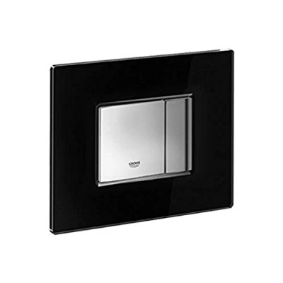 Image of GROHE Skate Cosmopolitan Glass Flush Plate Velvet Black 38845KS0