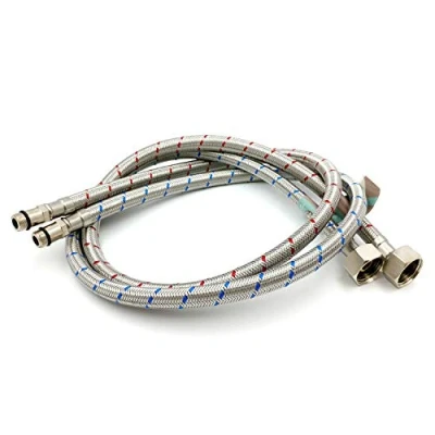 Image of Xcel Home™ 2X (Pair of) M12 (12mm) x 1/2 BSP (900mm) Flexible Hose Pipe Tails Replacement Kitchen Sink/Bathroom Basin Monobloc Tap Mixer Connectors Flexi Pipes