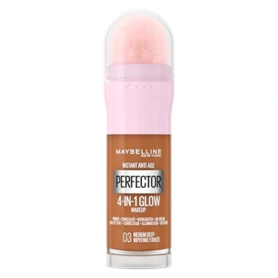 Image of Maybelline New York Instant Anti Age Rewind Perfector, 4 In 1 Glow Primer, Concealer, Highlighter, Self Adjusting Shades, Evens Skin Tone with a Finish, Shade: 0.3 Medium Deep