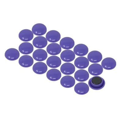 Image of Small Purple Planning Office Magnets for Fridge, Whiteboard, Noticeboard, Filing Cabinet Pack of 240