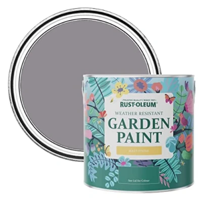 Image of Rust Oleum Purple Mould Resistant Garden Paint In Matt Finish Iris 2.5L