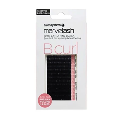 Image of marvelash B Curl Lashes 0.07 Ultra Fine, Assorted Black