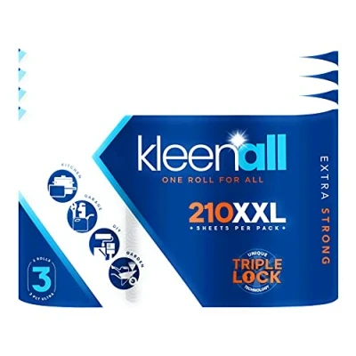 Image of 12 Rolls Kleenall 3 ply Ultra Roll 70 Extra Large Sheets Per