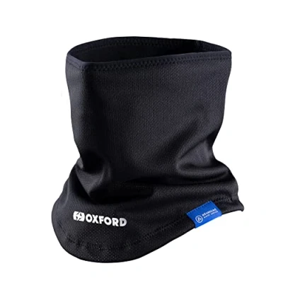 Image of Oxford Products Advanced Storm Collar Waterproof Windproof Thermal Motorcycle Neck Warmer Gaiter, Black, L/XL