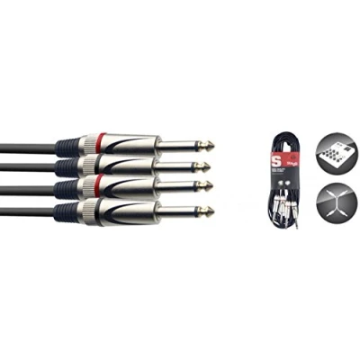 Image of Stagg STC10P 10 m 6.3 mm 1/4 Inch TS Mono Twin Cable