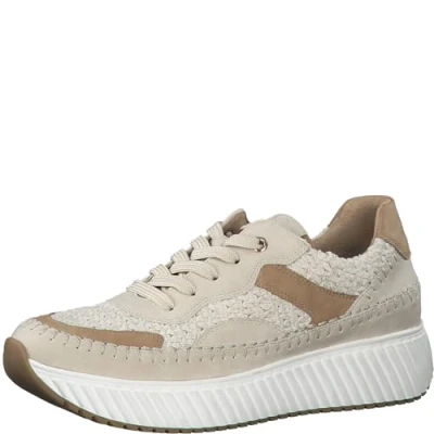 Image of MARCO TOZZI Women&#039;s 2 23733 42 Sneaker, Cream Comb, 7.5