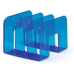 Image of Durable Trend Catalogue Stand with 3 Compartments Indigo Blue