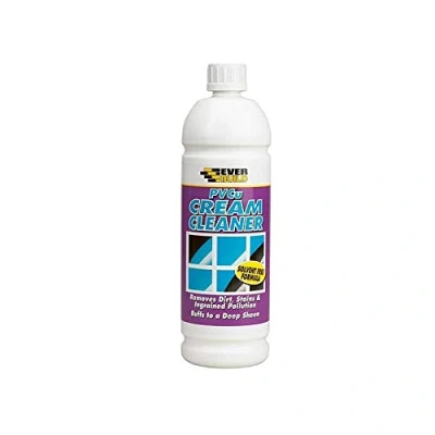 Image of Everbuild PVCu Cream Cleaner Solvent Free Ideal For PVC Window Frames White 1 Litre