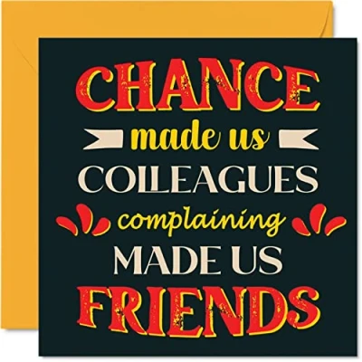 Image of Funny Birthday Cards for Work Colleague Complaining Made Us Friends Joke Happy Card from Friend, Gifts, 145mm x Banter Friendship Greeting Gift