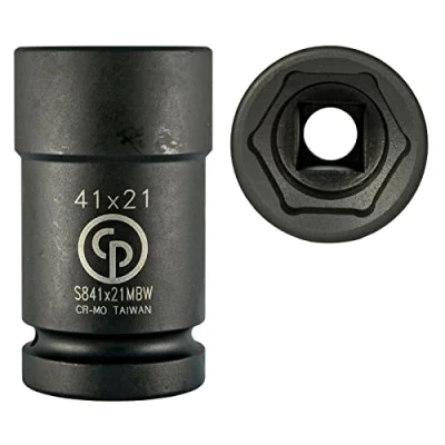 Image of Chicago Pneumatic S841x21MBW 1 Inch Square Drive, 41x21 mm, Combination Budd Wheel, Deep, Shape C, 6 Point, Impact Socket