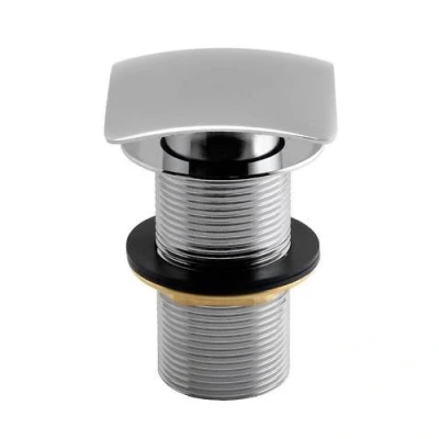 Image of 70mm Square Slotted Click Clack Basin Waste Chrome
