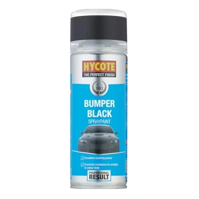 Image of Hycote Bumper Aerosol Car Spray Paint, Black, 400 ml