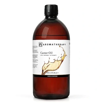 Image of n2 Aromatherapy Castor Oil 870ml for Hair Growth, Eyelashes, Eyebrows, Skin, Nails, Massage Hexane Free, Vegan