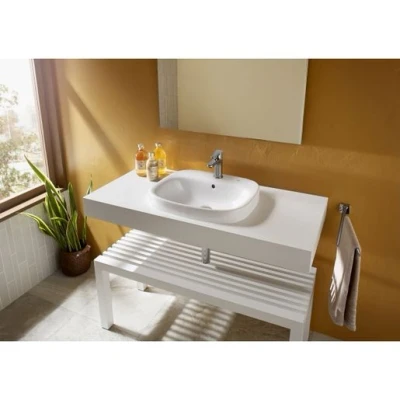 Image of Roca Debba Wall Hung 1 Taphole Washbasin 500 X 420mm White A32599600U
