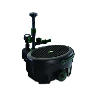 Image of Blagdon Inpond 6 in 1 9000 Easy Care Clean Pond Solution, 49.5w Pump &amp; Filter with UV Clarifier for Algae Control and Clear Water, LED Light, 4 Fountain Heads, Ponds Up to 9,000L, Green