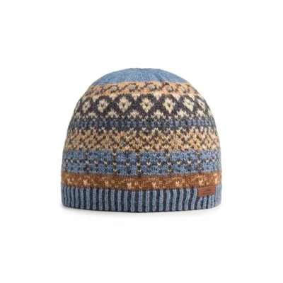 Image of Superbobble Oxna Ocean Fairisle Beanie Hat Blue