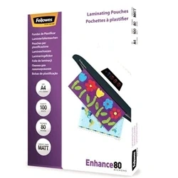 Image of Fellowes A4 Enhance Matt 160 Micron Laminating Pouch (100 Pack)