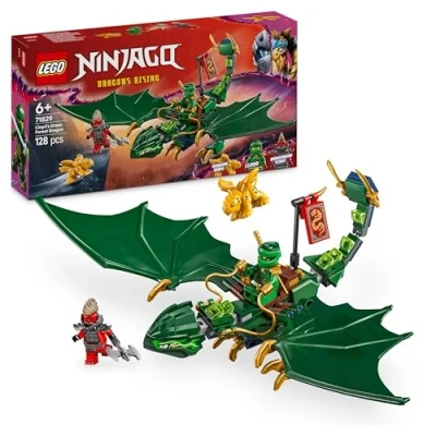 Image of LEGO NINJAGO Lloyd’s Green Forest Dragon Figure Building Toy with 2 Minifigures for Imaginative Play, Ninja Gift Idea 6 Plus Year Old Boys, Girls &amp; Dragons Rising Fans 71829