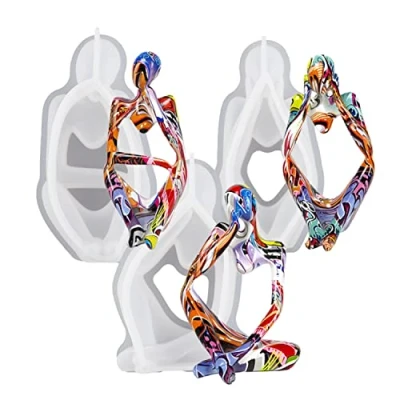 Image of JS MOLD Candle Mould Silicone 3D Art Human Body Casting Resin DIY Moulds Epoxy Set for Handmade Ornaments Scented Home Decor