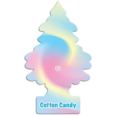 Image of MAGIC TREE &quot;LITTLE TREE&quot; COTTON CANDY FRAGRANCE CAR AIR FRESHENERS PACK OF 5