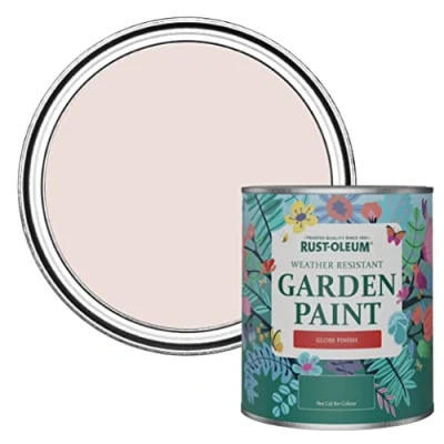 Image of Rust Oleum Pink Mould Resistant Garden Paint In Gloss Finish Elbow Beach 750ml