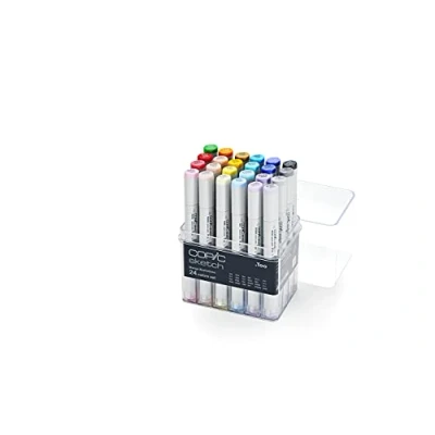 Image of COPIC Manga Illustration Copc Sketch Pieces, 24 Colors, no