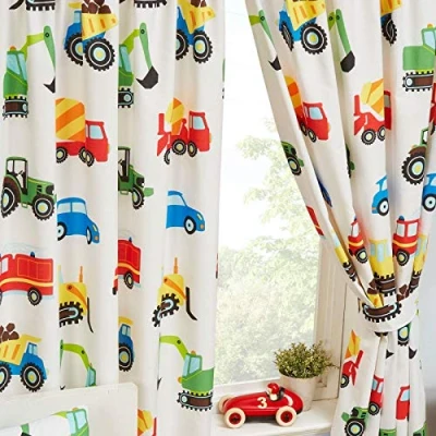 Image of Price Right Home Trucks and Transport Bedroom Range Kids Duvet Cover Set, Fitted Sheet Set &amp; Curtains Available (54&quot; Curtains)